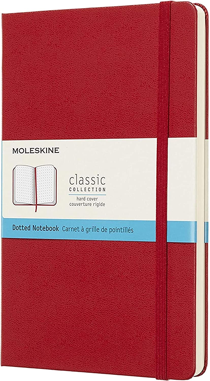 Moleskine Papir Large / Red / Hardcover Moleskine Classic notesbog - Dotted