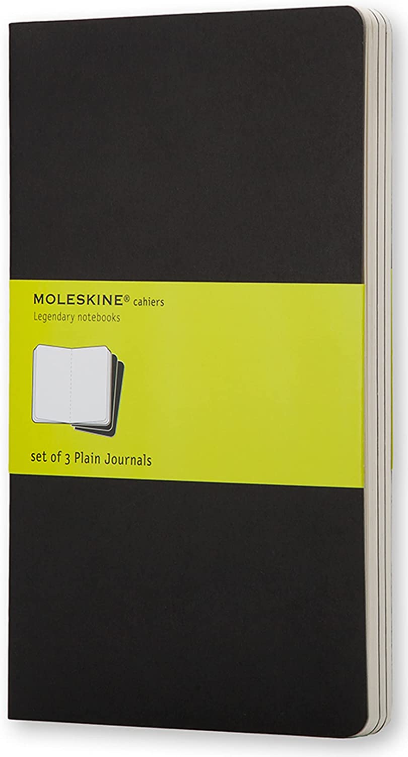 Moleskine Papir Pocket / Black Moleskine Cahiers Journals - Plain