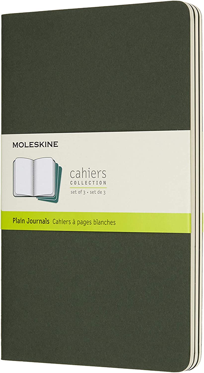 Moleskine Papir Pocket / Green Moleskine Cahiers Journals - Plain