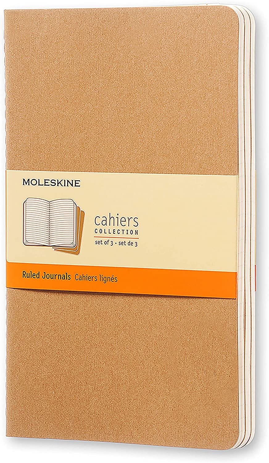 Moleskine Papir Pocket / Kraft Moleskine Cahiers Journals - Linieret