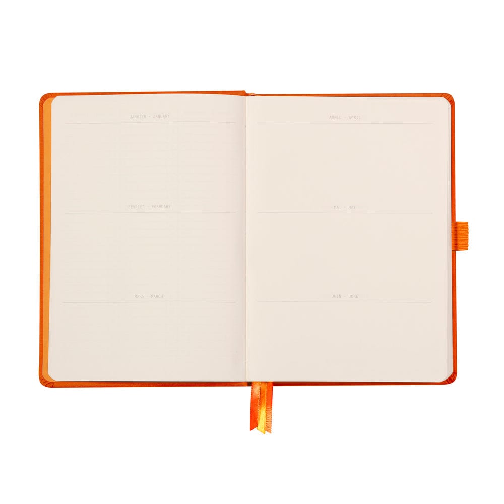 Rhodia Rhodiarama hardcover Goalbook TANGERINE A5 - Ivory