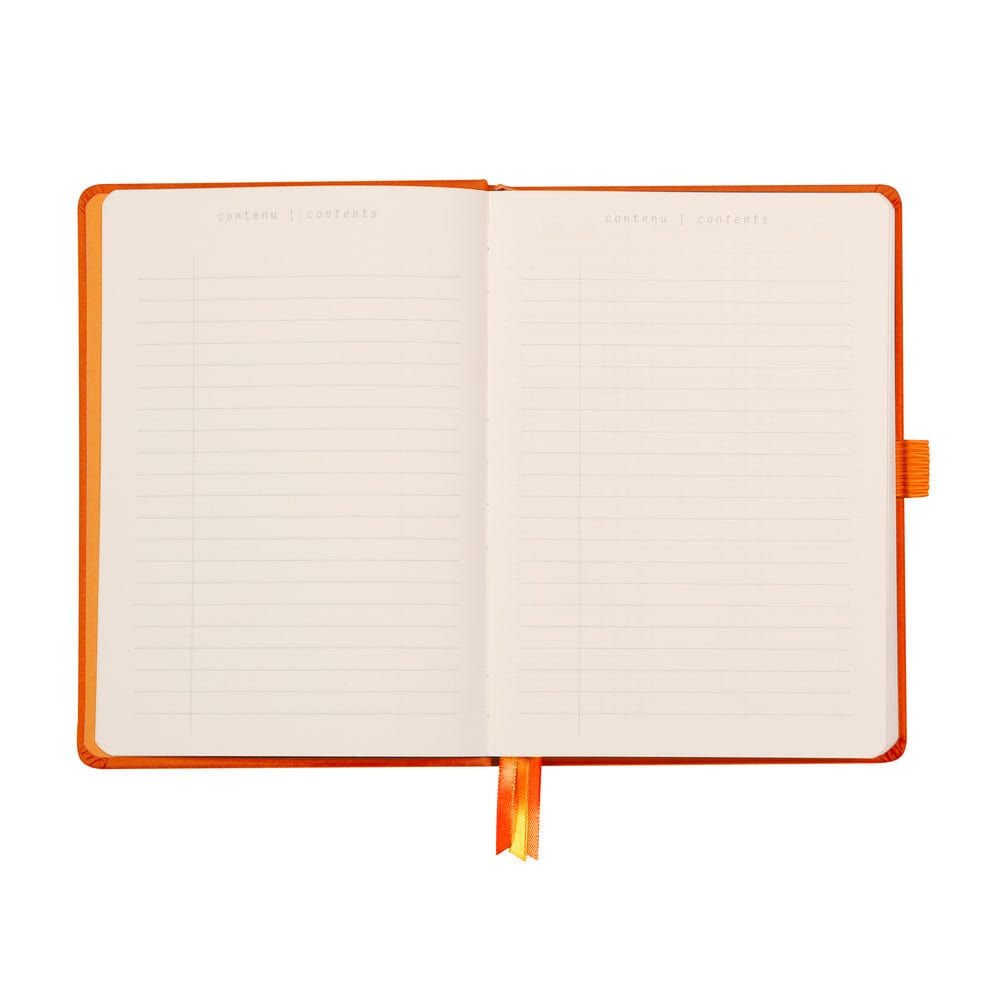 Rhodia Rhodiarama hardcover Goalbook TANGERINE A5 - Ivory