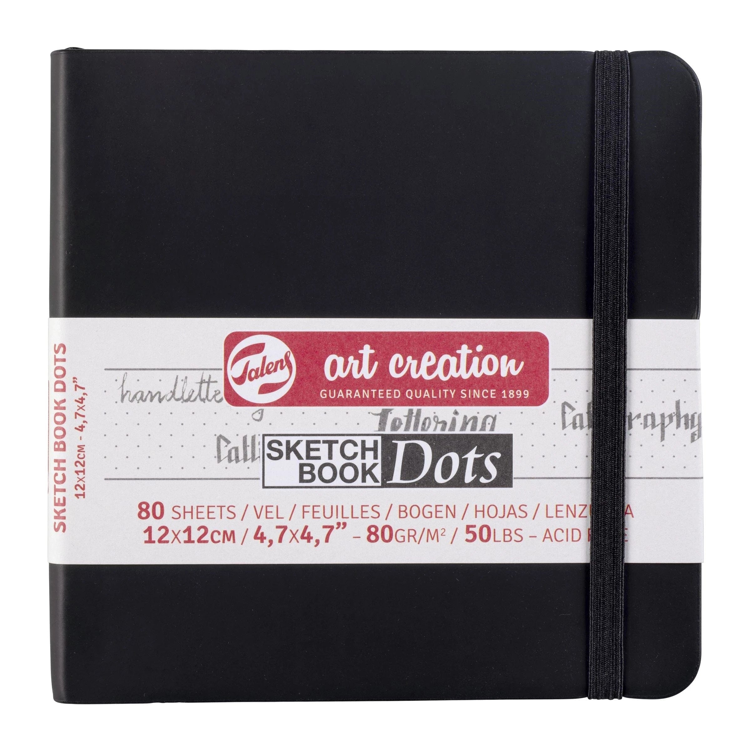 Royal Talens Sketch Book Talens Book DOT-BOOK BLACK 12X12 80G#