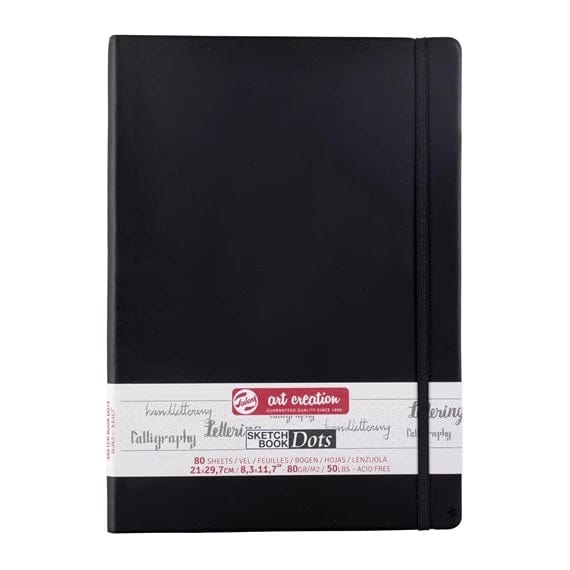Royal Talens Sketch Book Talens Book DOT-BOOK BLACK 21X30 80G#