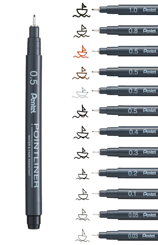 PENTEL Pointliner Fineliner - ekstra billede