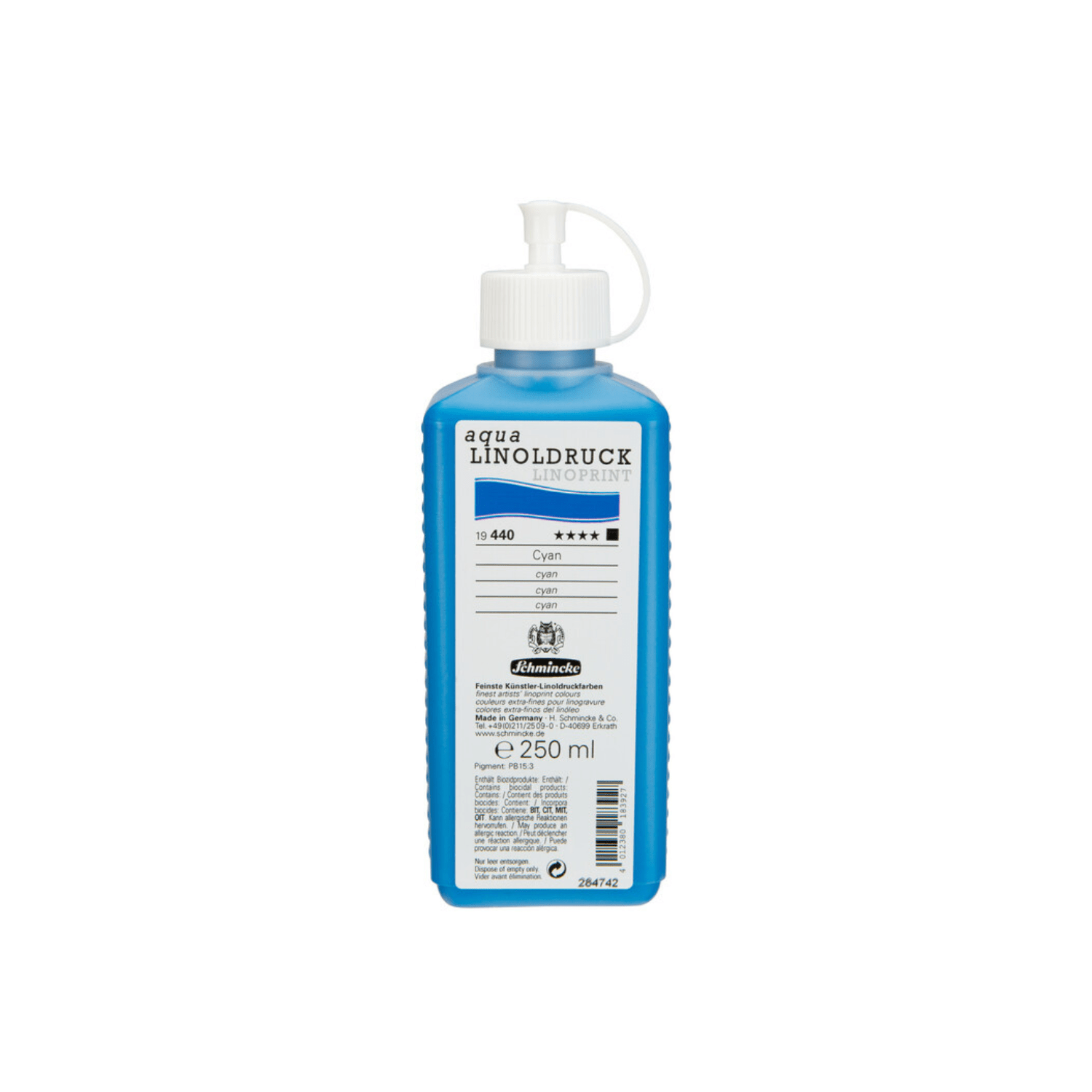 Schmincke Aqua Linoldruck 250ml Cyan