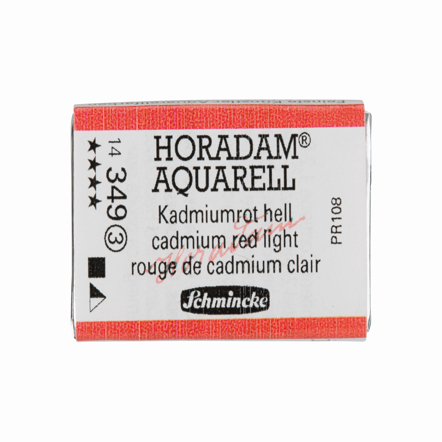 Schmincke Horadam Aquarell pans 1/1 pan Cadmium Red Light