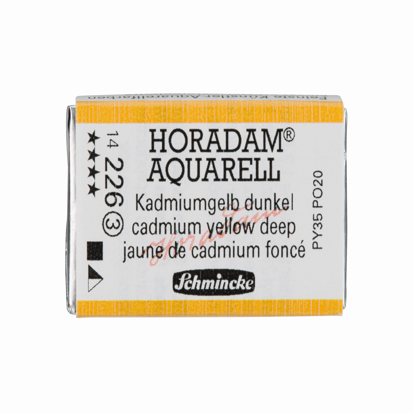 Schmincke Horadam Aquarell pans 1/1 pan Cadmium Yellow Deep
