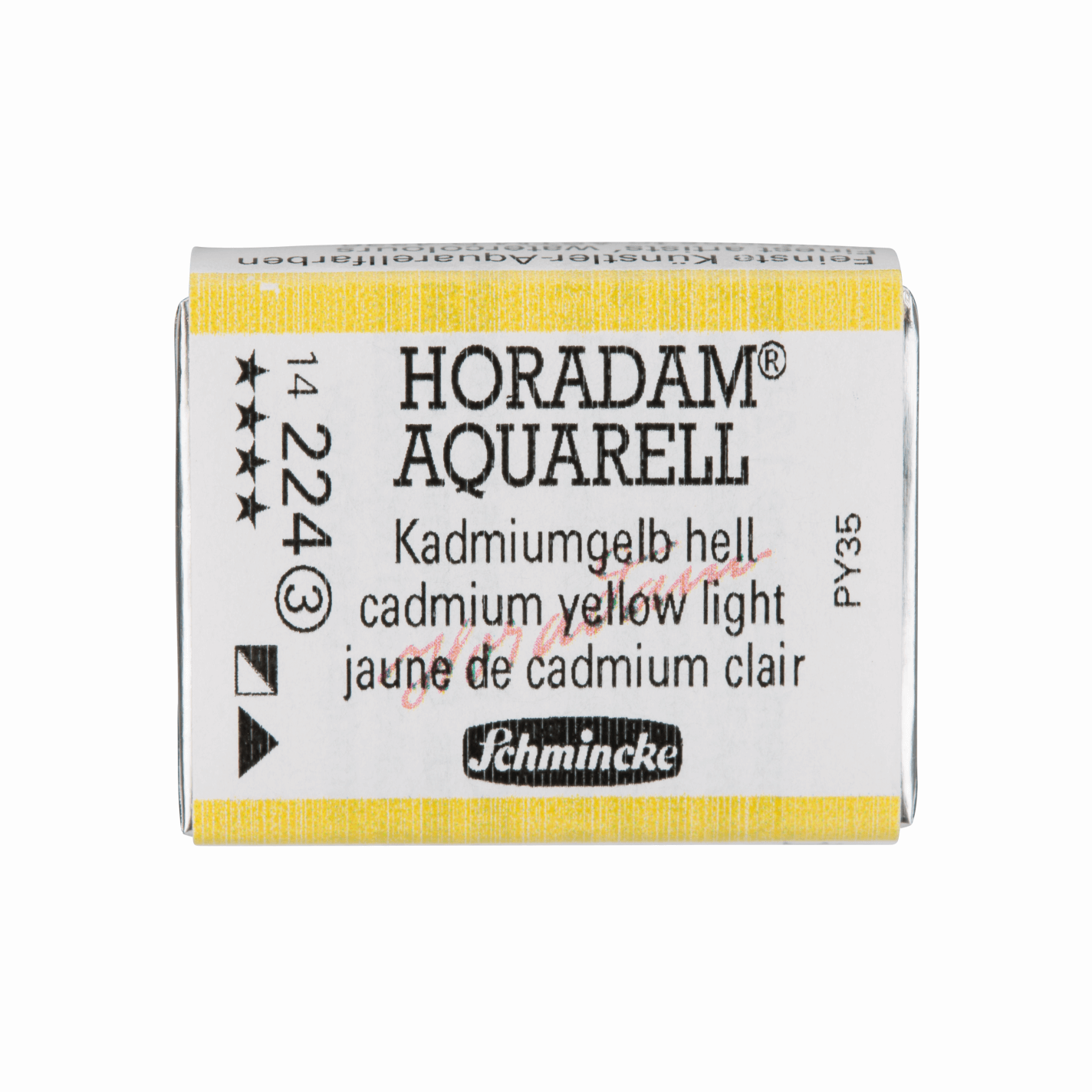 Schmincke Horadam Aquarell pans 1/1 pan Cadmium Yellow Light