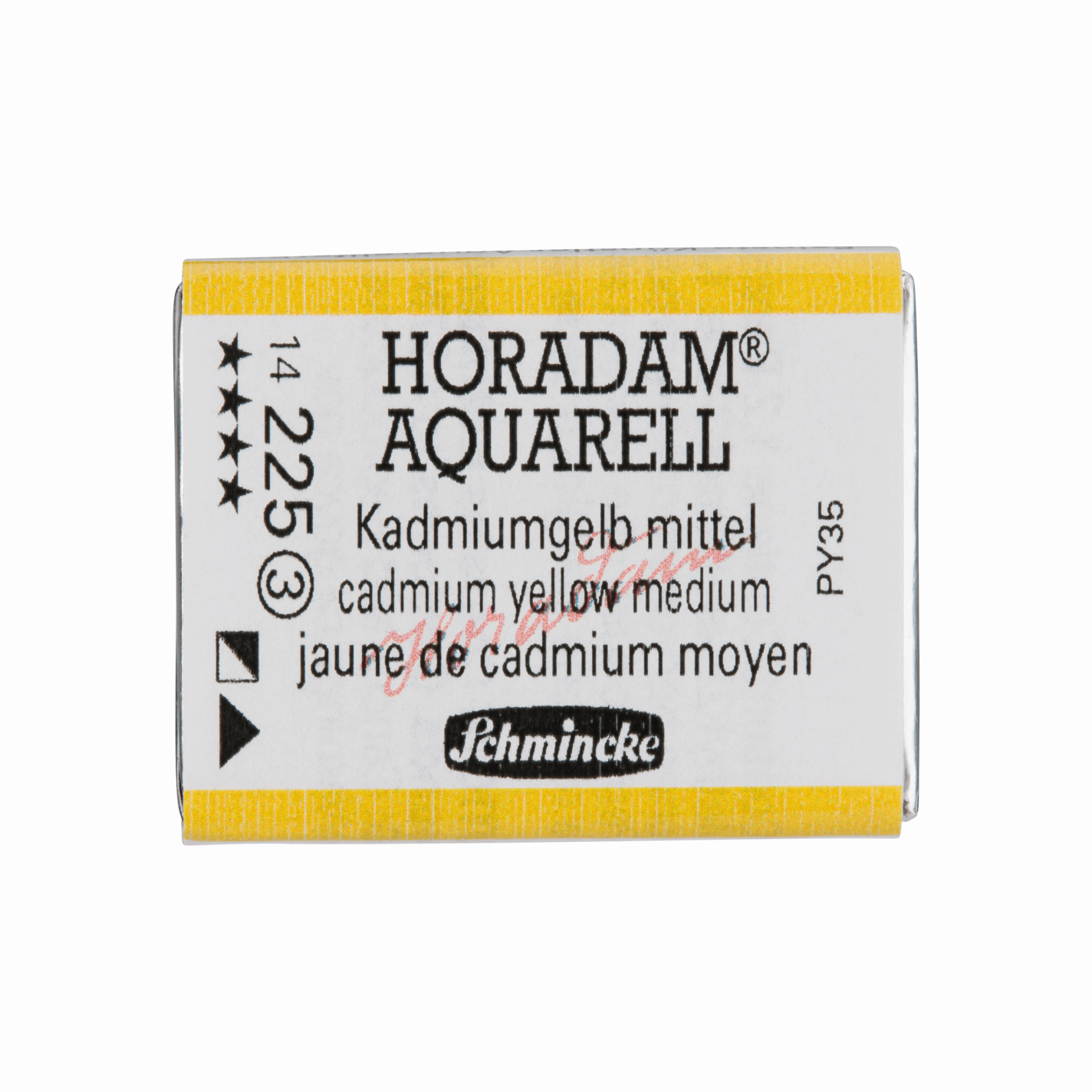 Schmincke Horadam Aquarell pans 1/1 pan Cadmium Yellow Medium