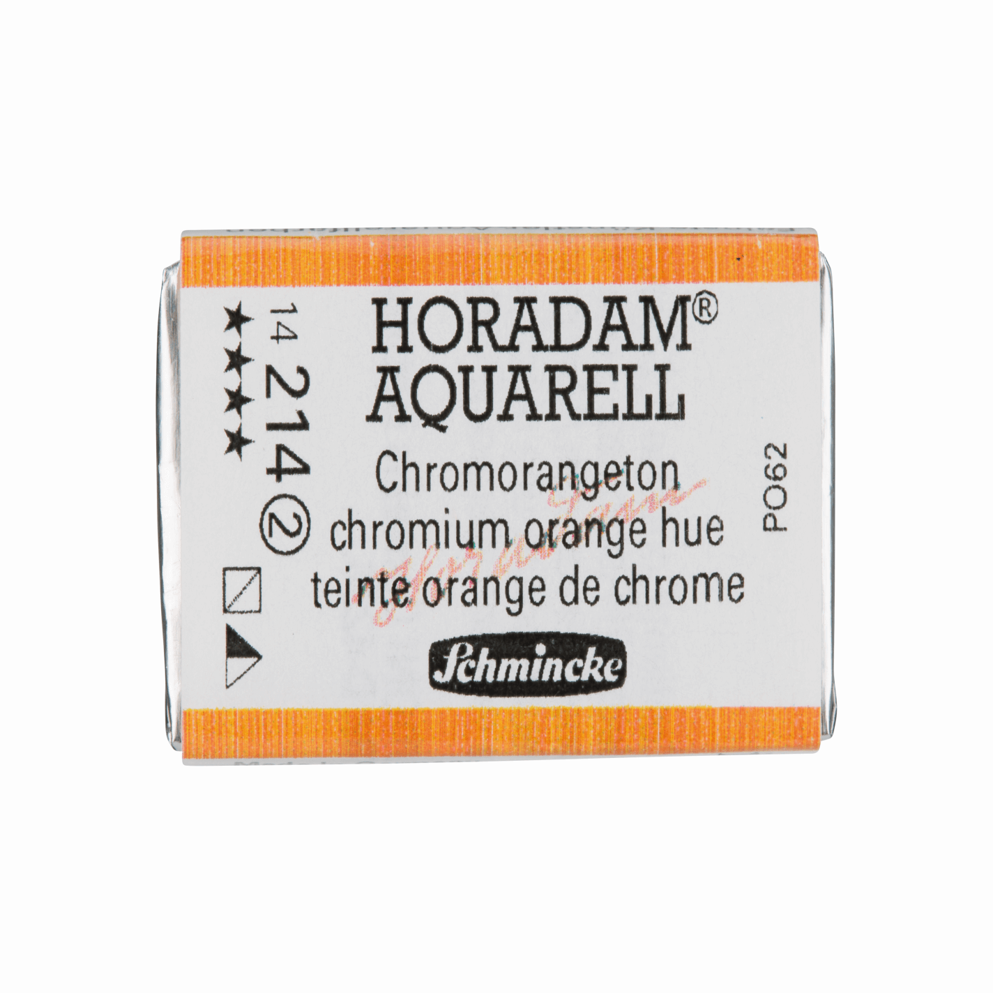 Schmincke Horadam Aquarell pans 1/1 pan Chromium Orange Hue