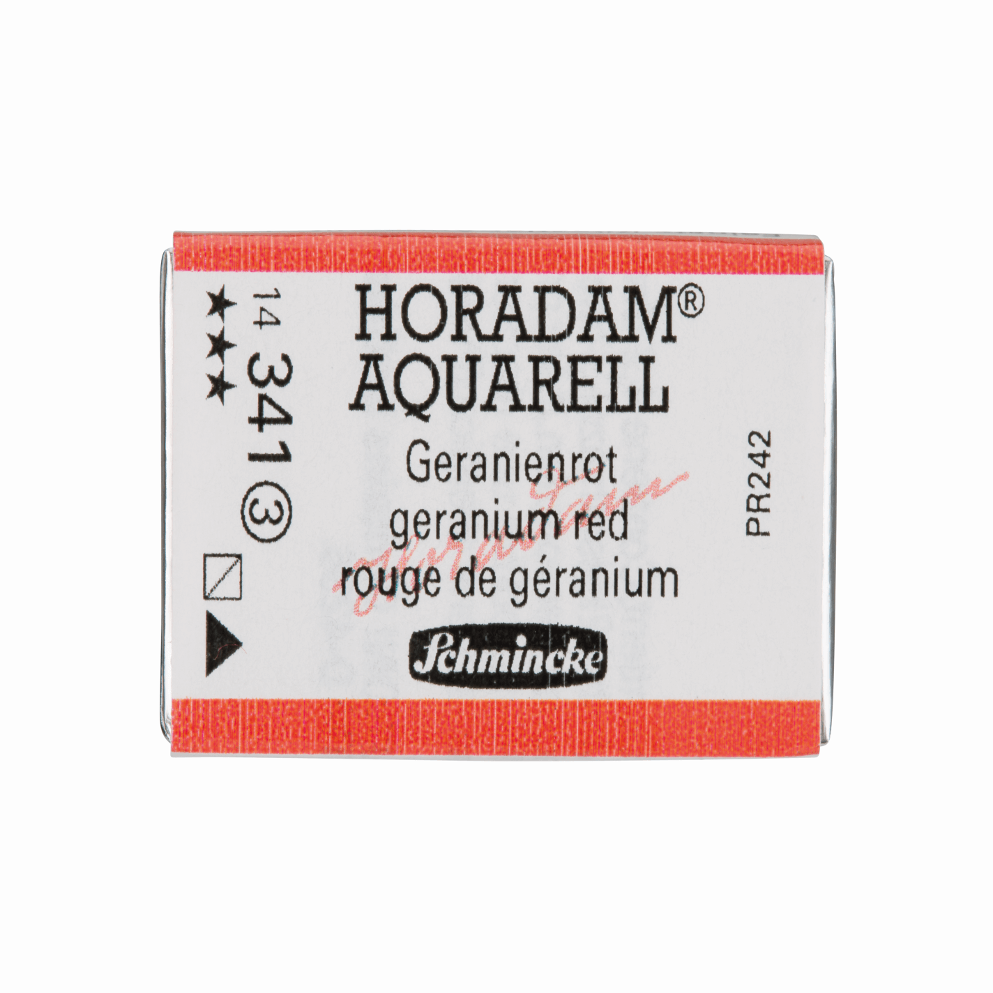 Schmincke Horadam Aquarell pans 1/1 pan Geranium Red