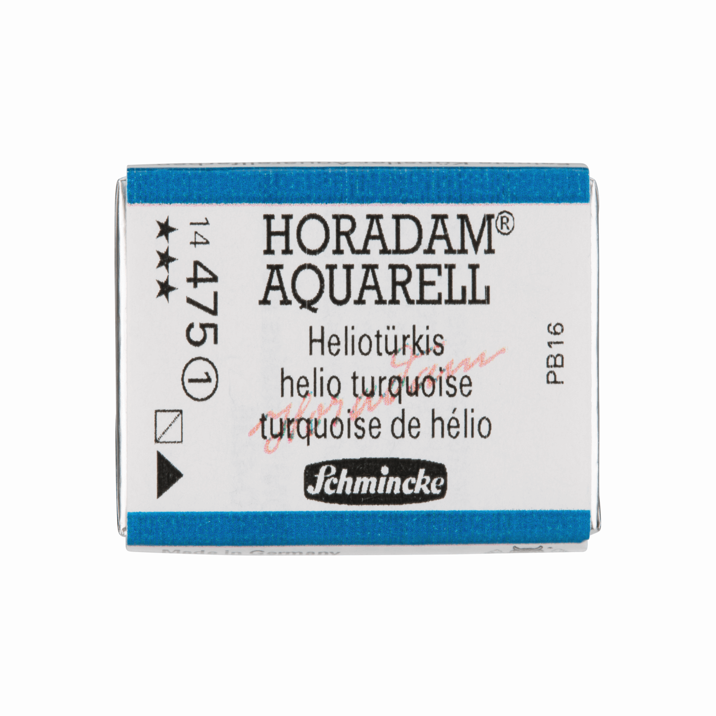 Schmincke Horadam Aquarell pans 1/1 pan Helio Turquoise