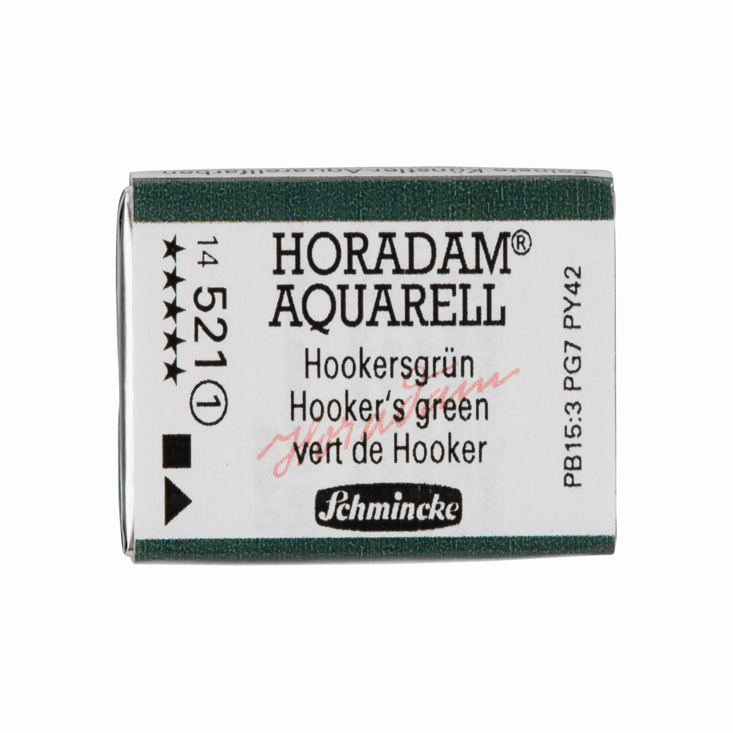 Schmincke Horadam Aquarell pans 1/1 pan Hooker‘s Green