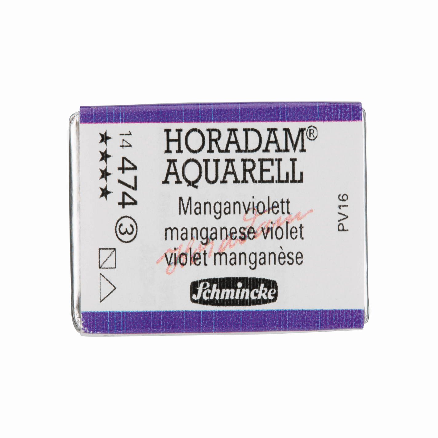 Schmincke Horadam Aquarell pans 1/1 pan Manganese Violet