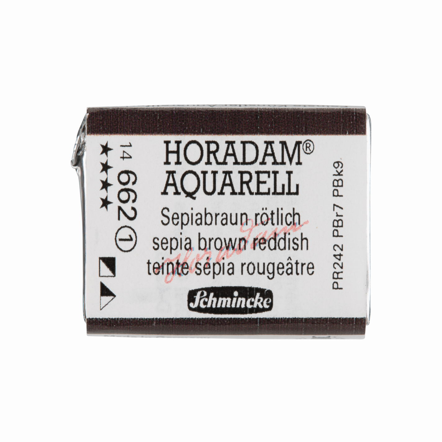 Schmincke Horadam Aquarell pans 1/1 pan Sepia Brown Reddish