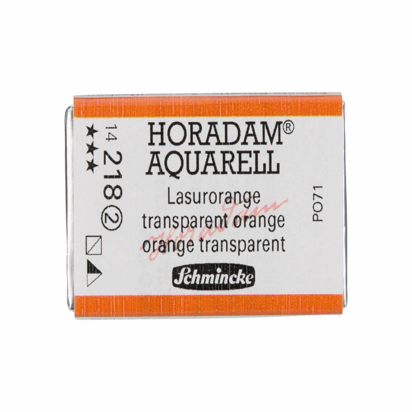 Schmincke Horadam Aquarell pans 1/1 pan Transparent Orange