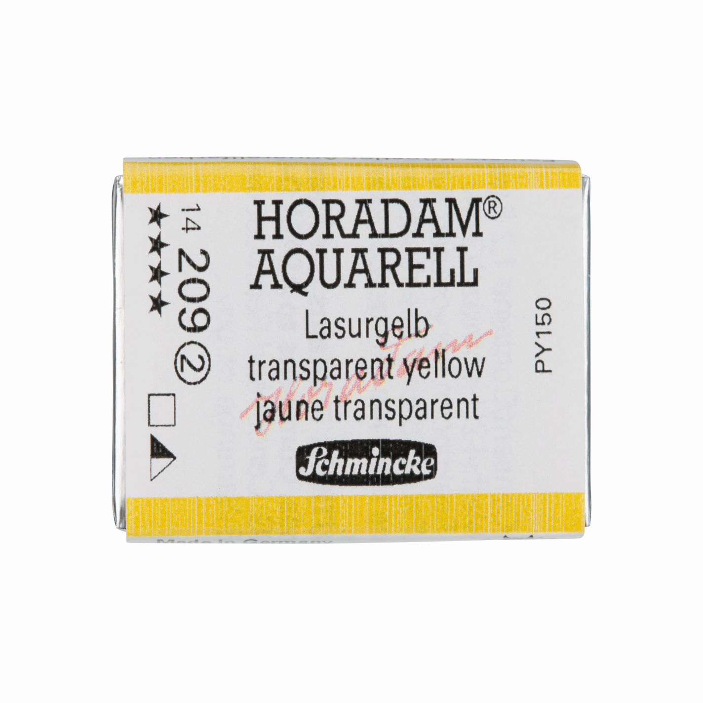 Schmincke Horadam Aquarell pans 1/1 pan Transparent Yellow