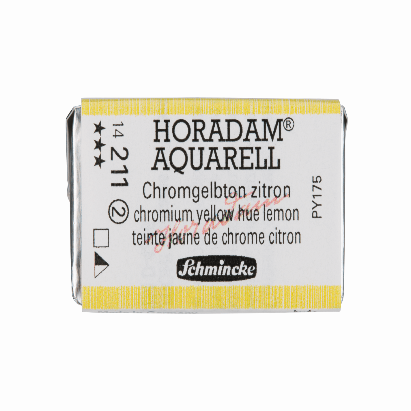 Schmincke Horadam Aquarell pans 1/1 pan Yellow Hue Lemon