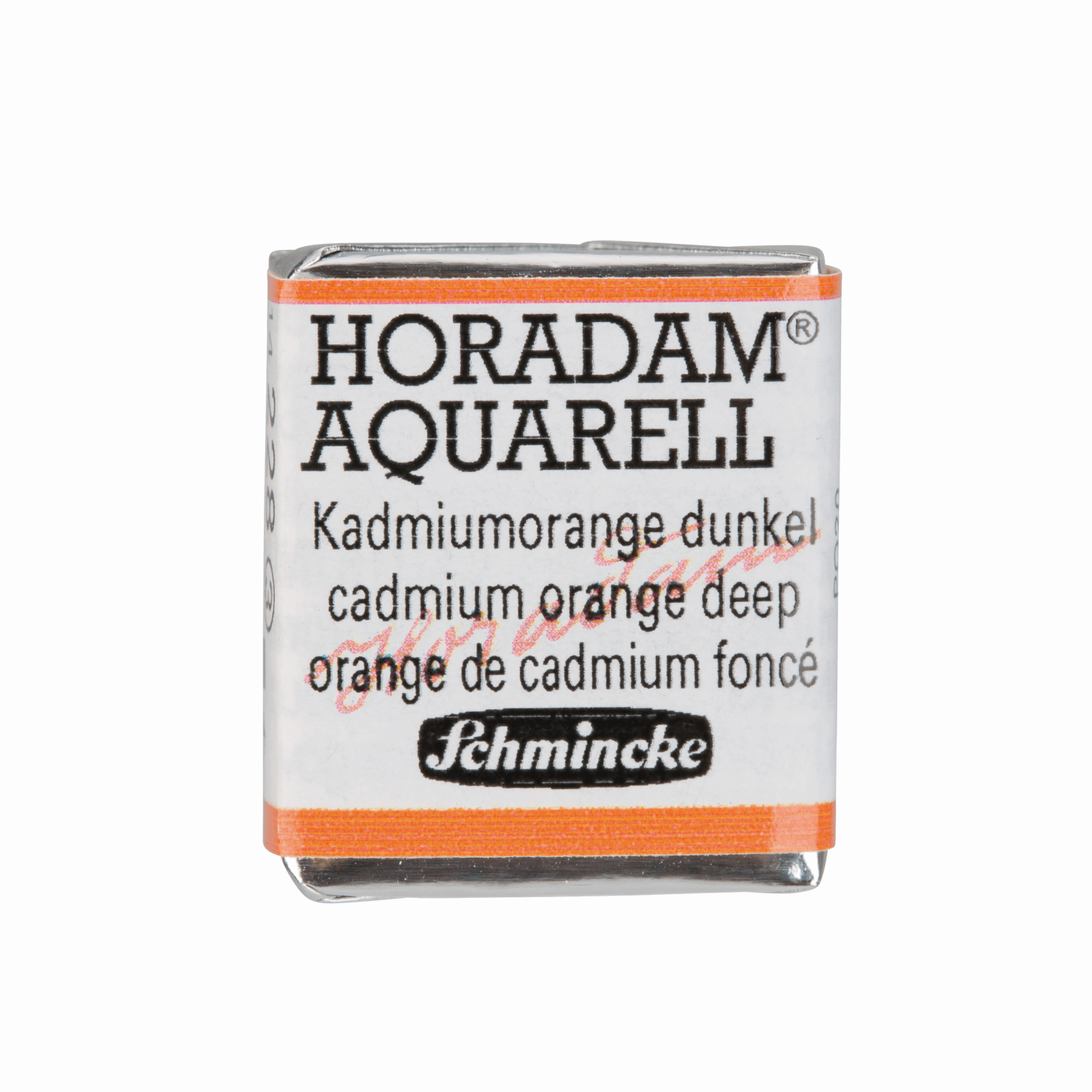 Schmincke Horadam Aquarell pans 1/2 pan Cadmium Orange Deep
