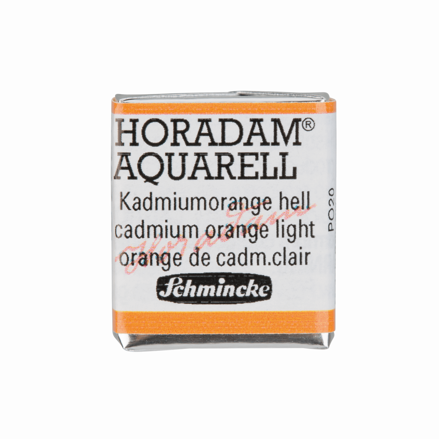 Schmincke Horadam Aquarell pans 1/2 pan Cadmium Orange Light