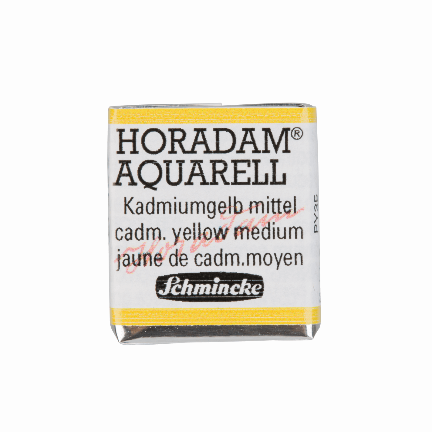 Schmincke Horadam Aquarell pans 1/2 pan Cadmium Yellow Medium