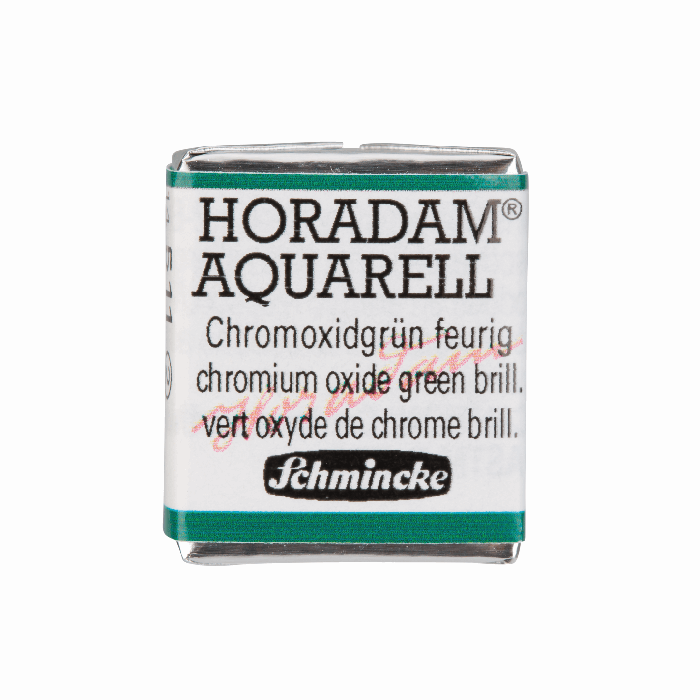Schmincke Horadam Aquarell pans 1/2 pan Chrom Oxide Green Brill