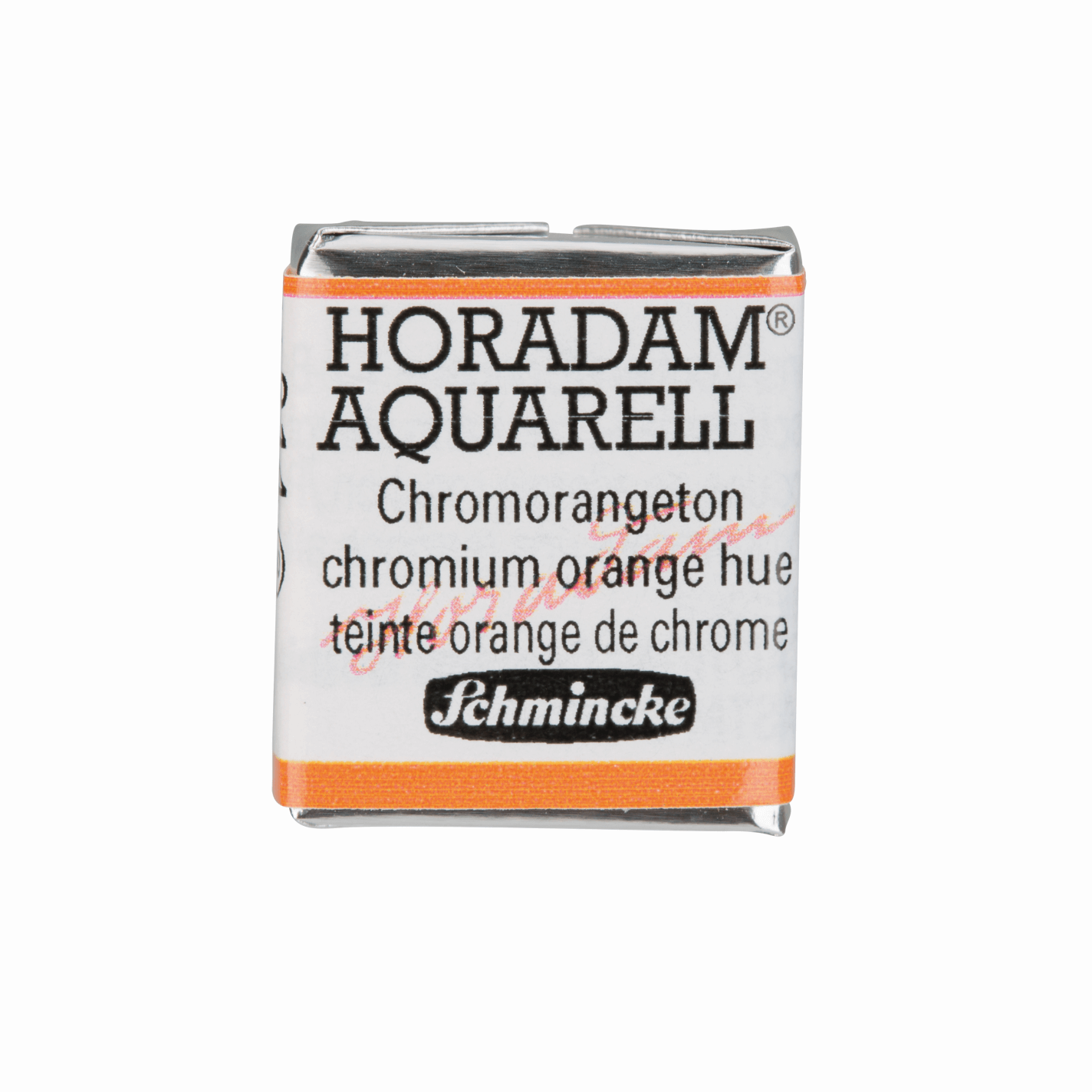 Schmincke Horadam Aquarell pans 1/2 pan Chromium Orange Hue