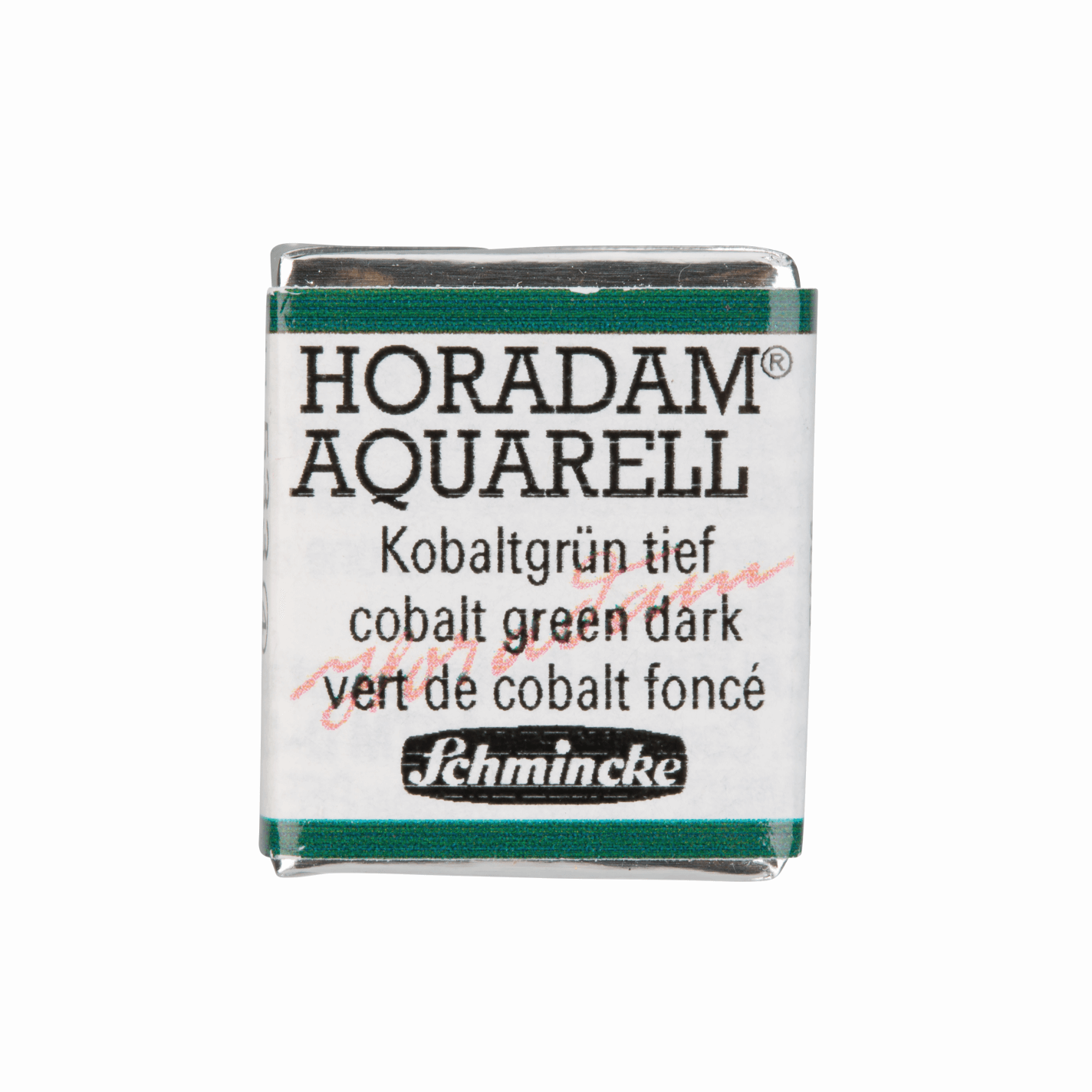 Schmincke Horadam Aquarell pans 1/2 pan Cobalt Green Dark
