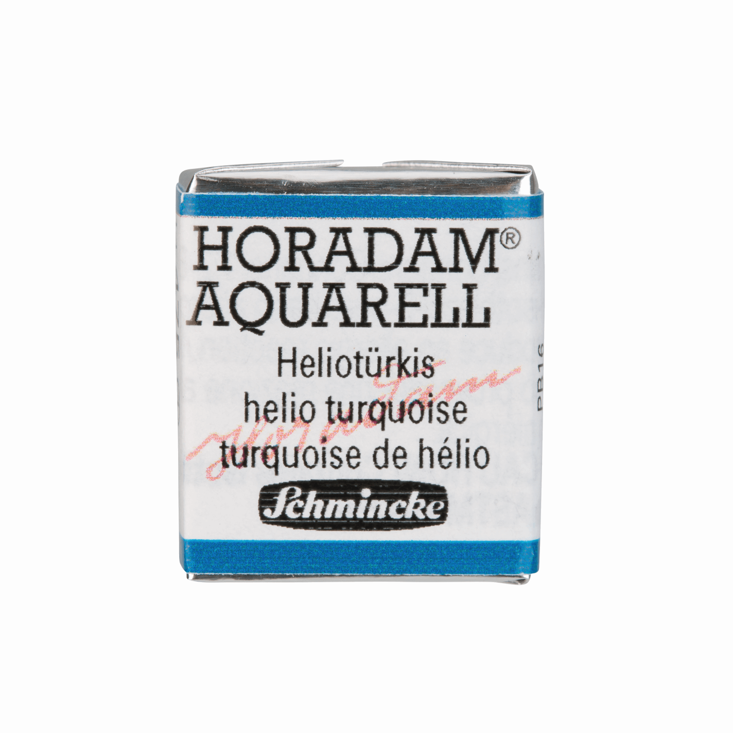 Schmincke Horadam Aquarell pans 1/2 pan Helio Turquoise