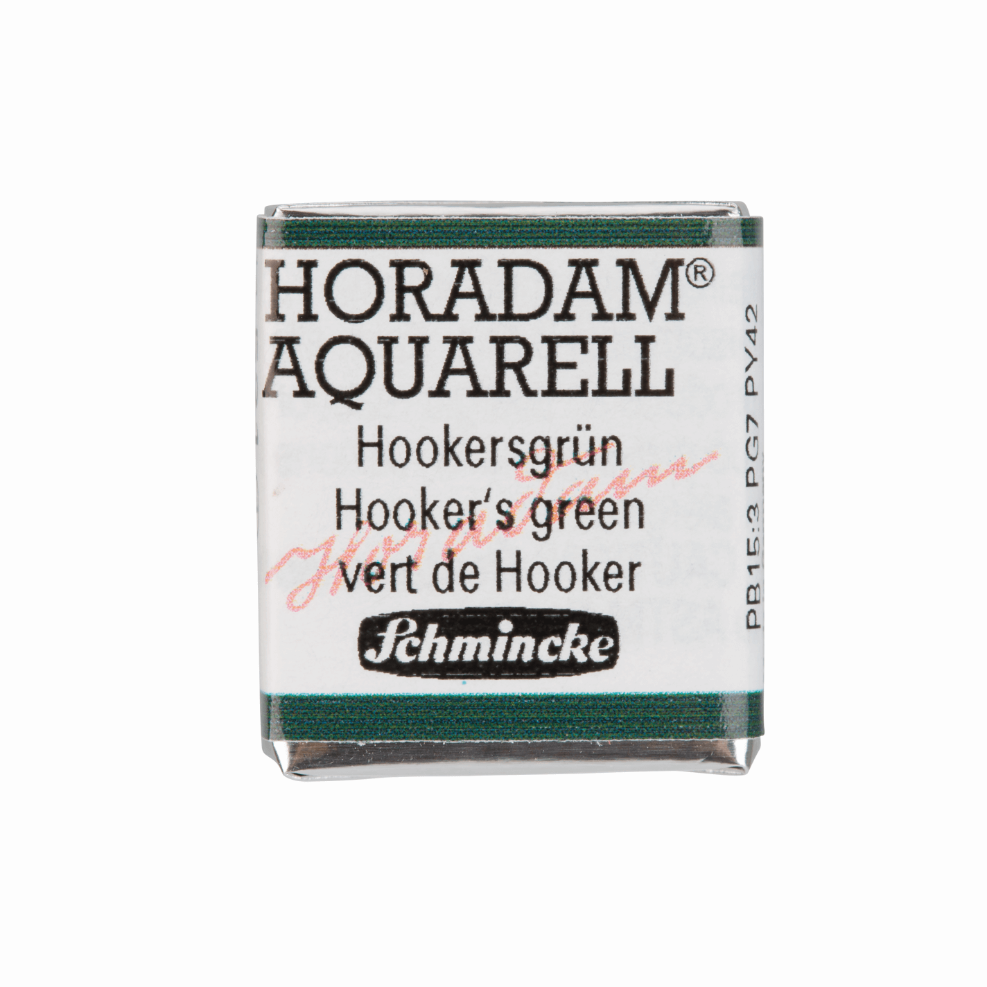 Schmincke Horadam Aquarell pans 1/2 pan Hooker‘s Green
