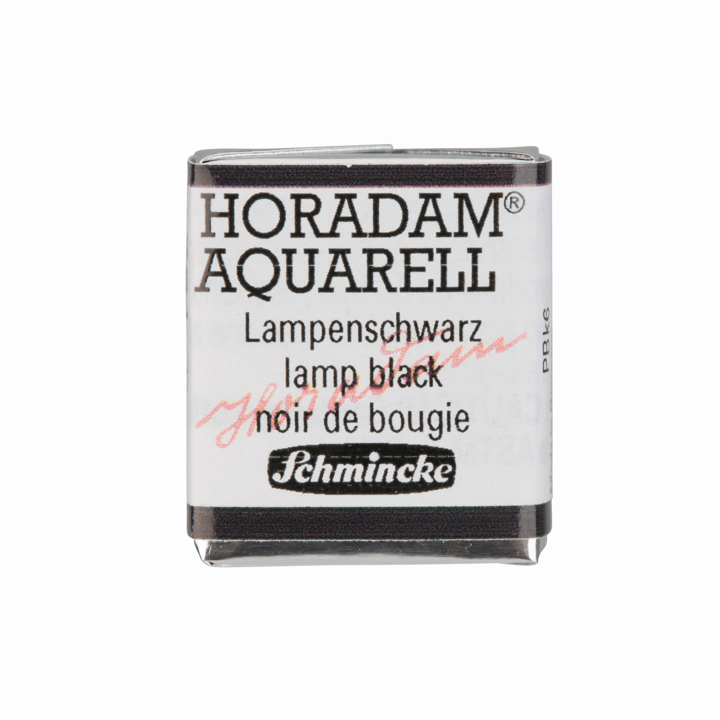 Schmincke Horadam Aquarell pans 1/2 pan Lamp Black