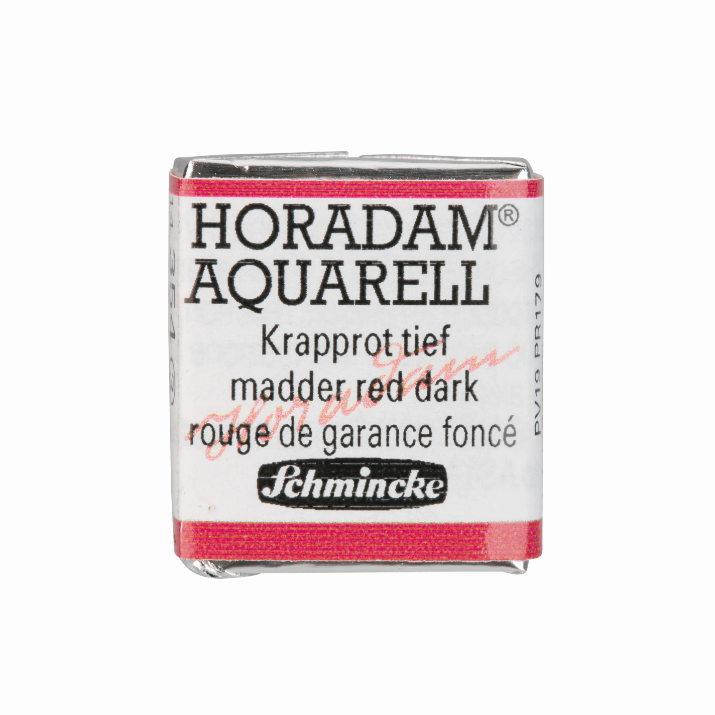 Schmincke Horadam Aquarell pans 1/2 pan Madder Red Dark