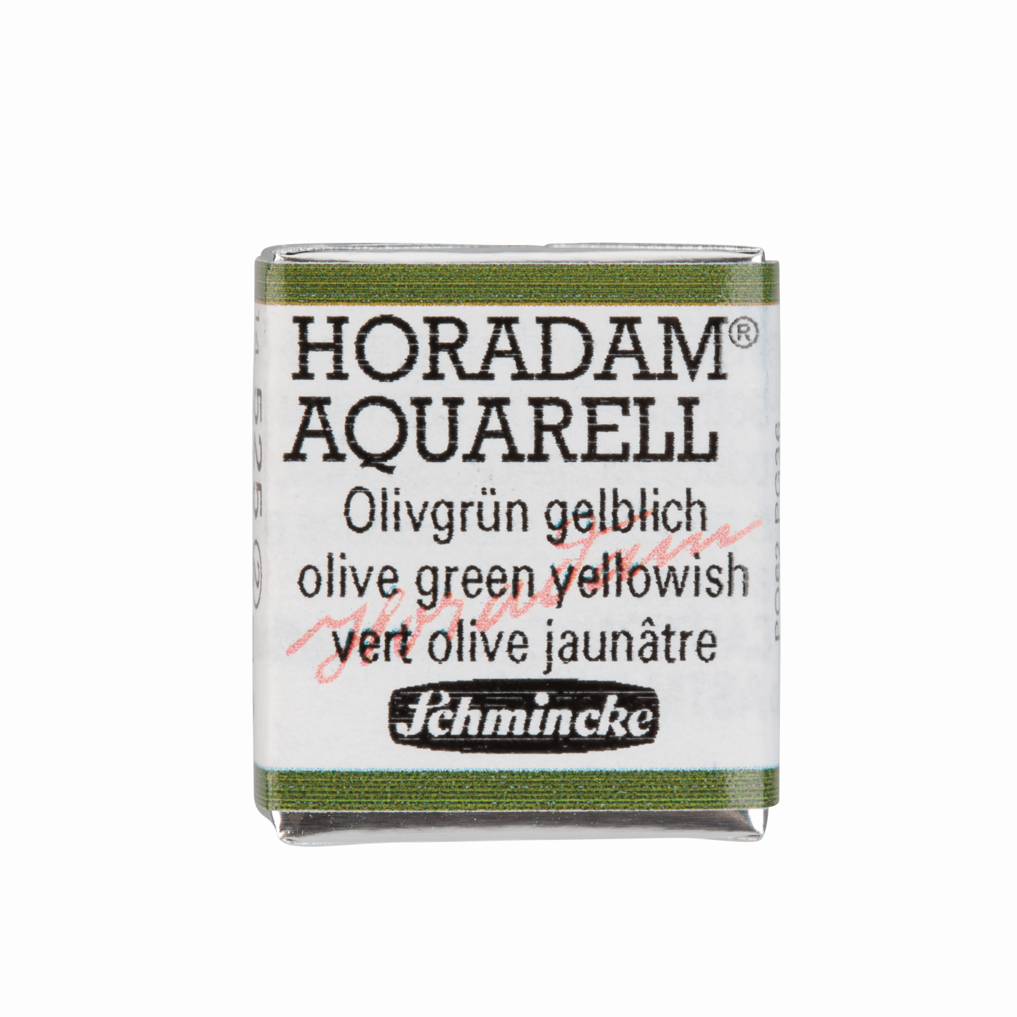 Schmincke Horadam Aquarell pans 1/2 pan Olive Green Yellowish