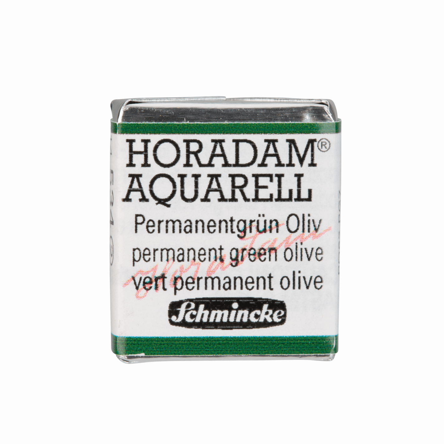 Schmincke Horadam Aquarell pans 1/2 pan Permanent Green Olive