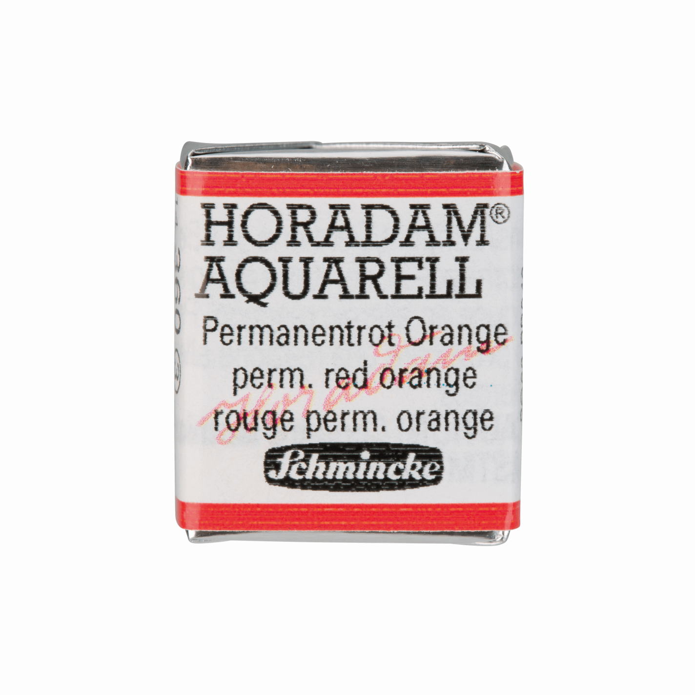 Schmincke Horadam Aquarell pans 1/2 pan Permanent Red Orange