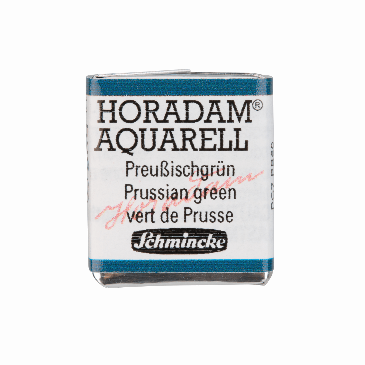 Schmincke Horadam Aquarell pans 1/2 pan Prussian Green