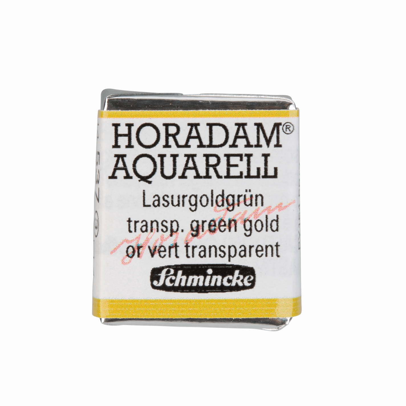Schmincke Horadam Aquarell pans 1/2 pan Transparent Green Gold