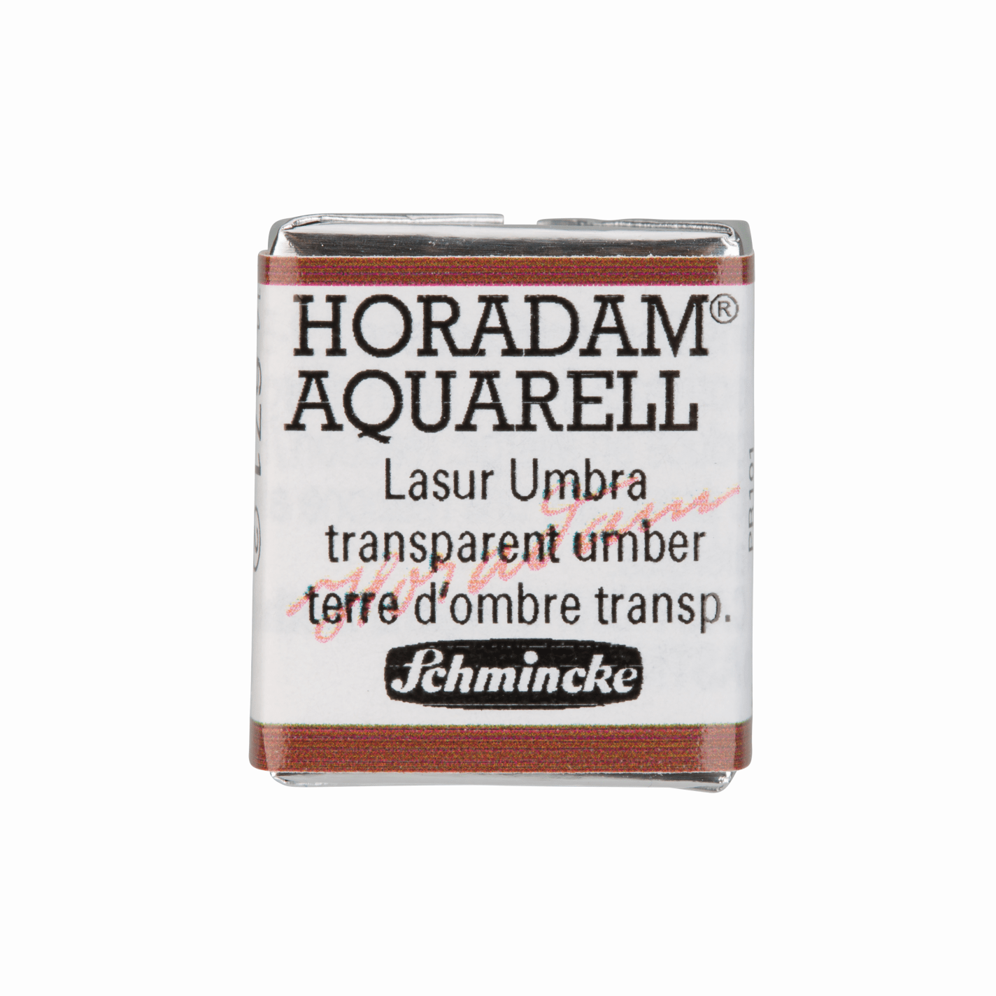 Schmincke Horadam Aquarell pans 1/2 pan Transparent Umber
