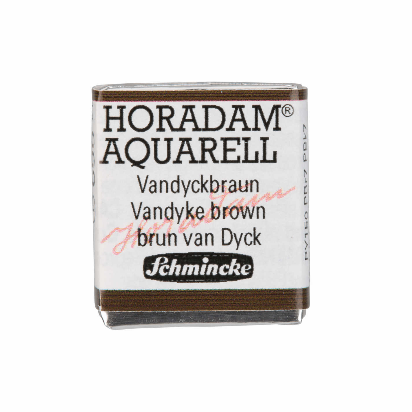 Schmincke Horadam Aquarell pans 1/2 pan Vandyke Brown