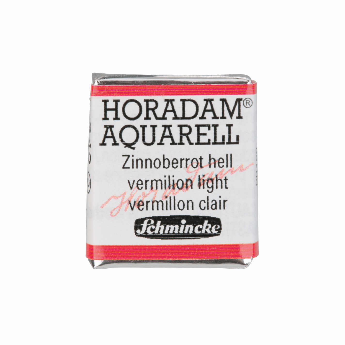 Schmincke Horadam Aquarell pans 1/2 pan Vermilion Light