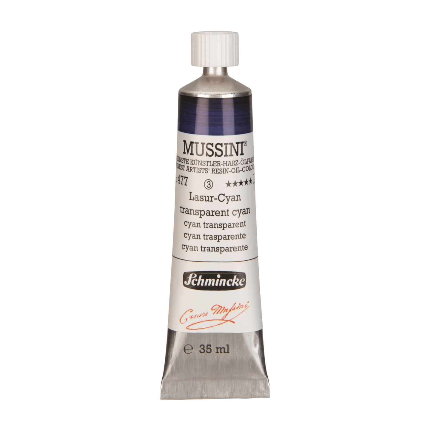 Schmincke Mussini 35ml Transparent Cyan