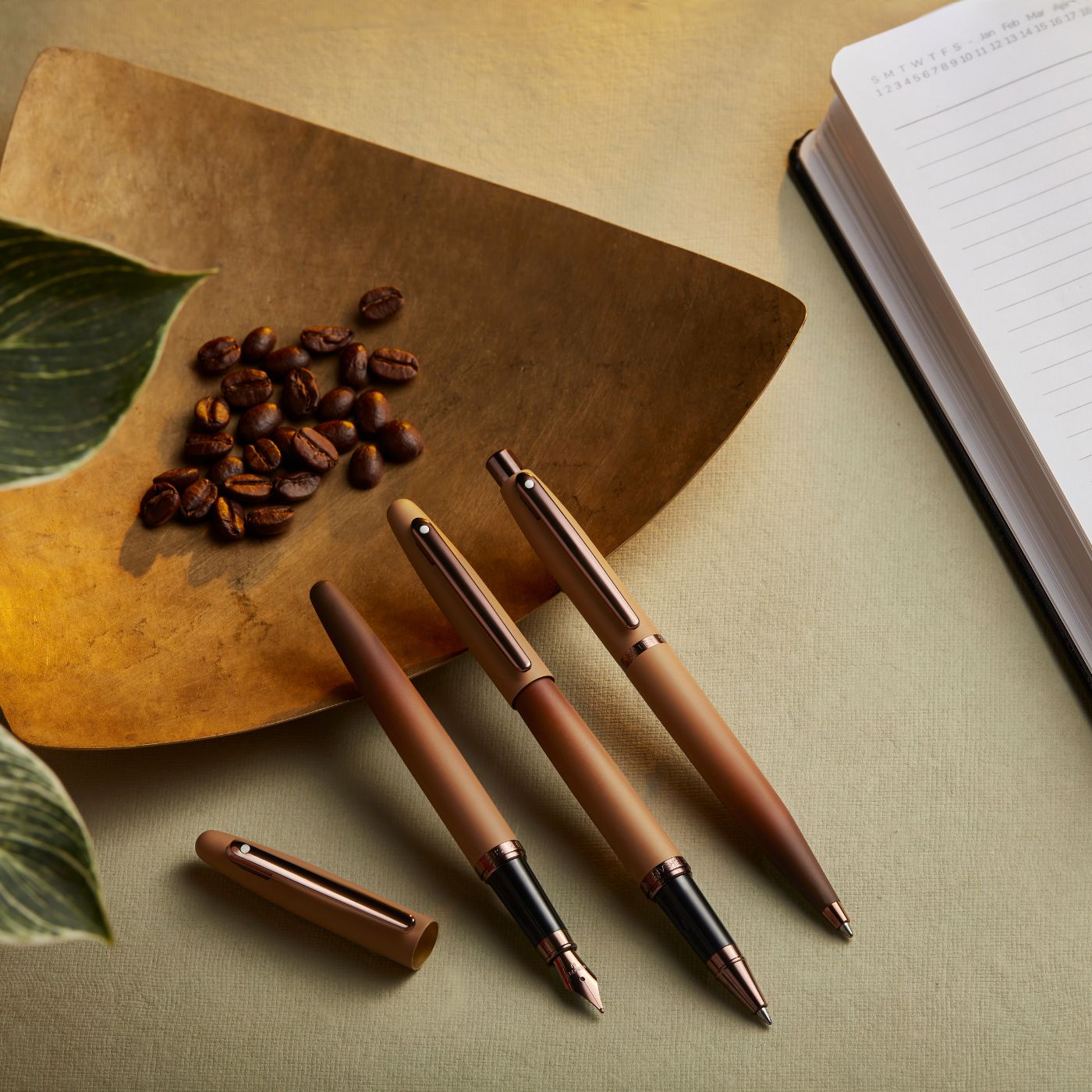 Sheaffer VFM Coffee Edition mat brun med brune PVD-detaljer