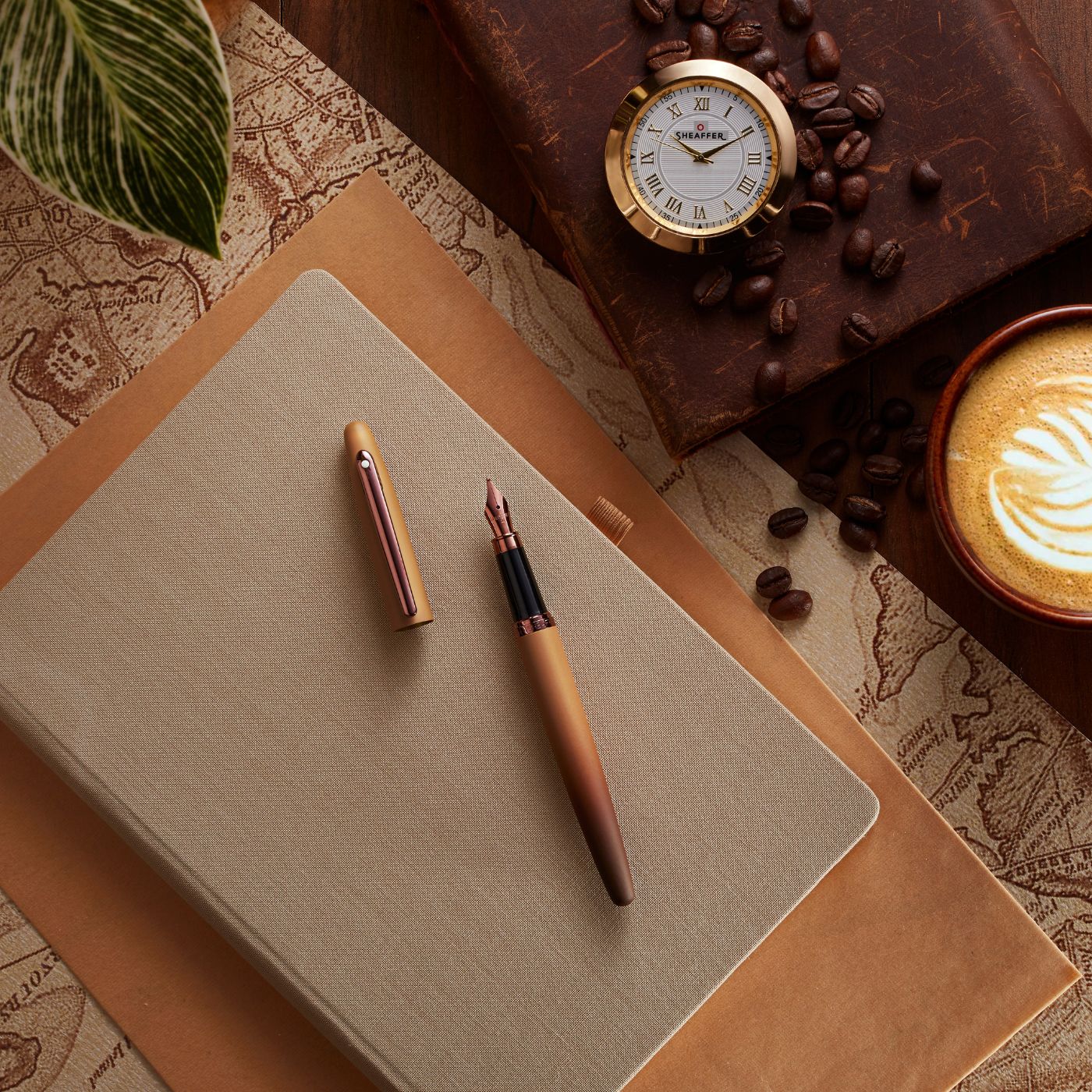 Sheaffer VFM Coffee Edition mat brun med brune PVD-detaljer