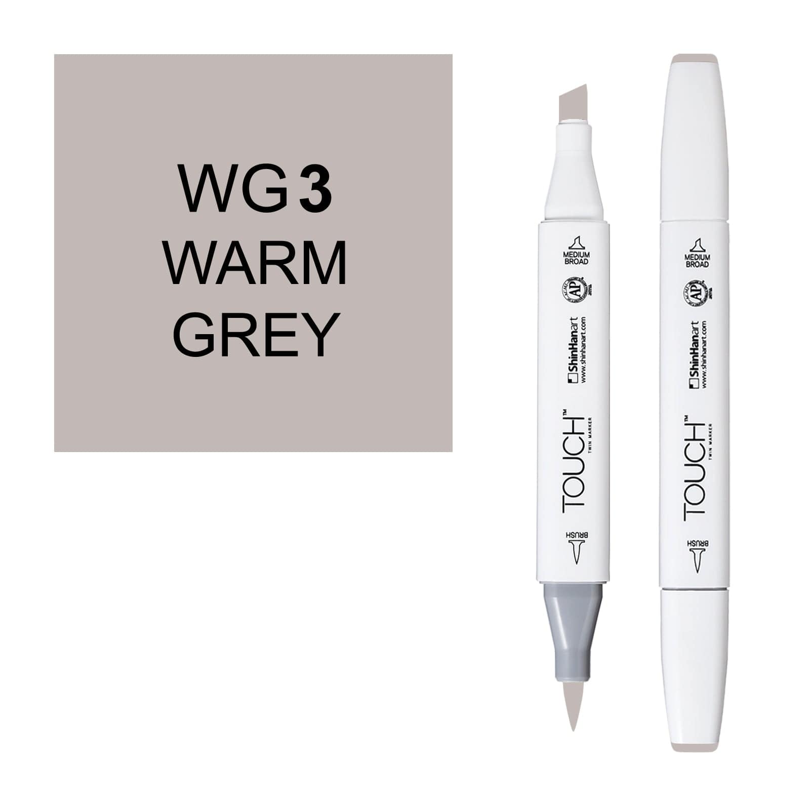 ShinHanart Touch Twin Brush Markers 3 warm grey