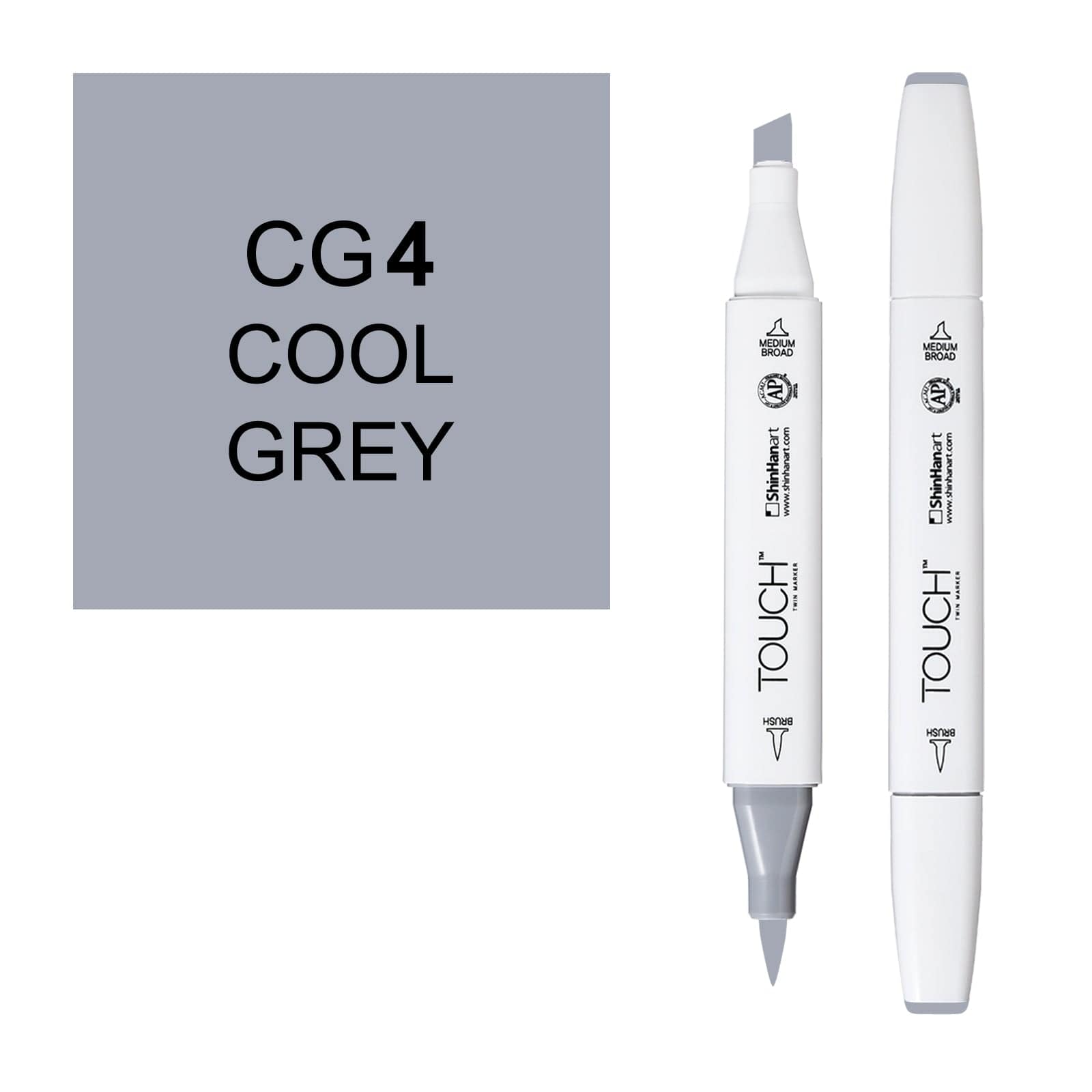 ShinHanart Touch Twin Brush Markers 4 Cool grey