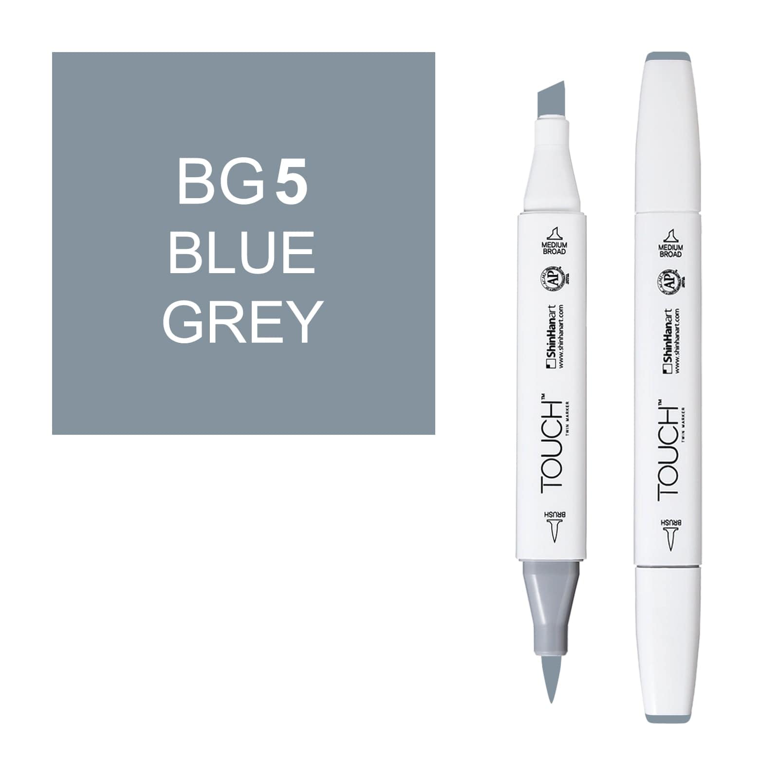 ShinHanart Touch Twin Brush Markers 5 Blue grey