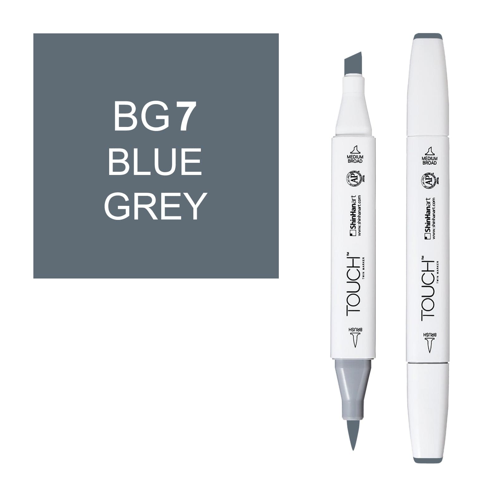 ShinHanart Touch Twin Brush Markers 7 Blue grey