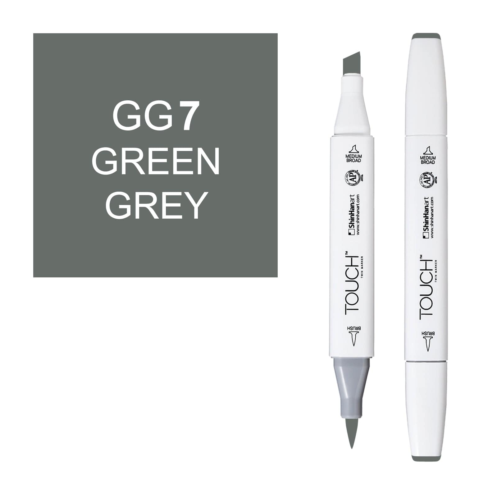 ShinHanart Touch Twin Brush Markers 7 green grey