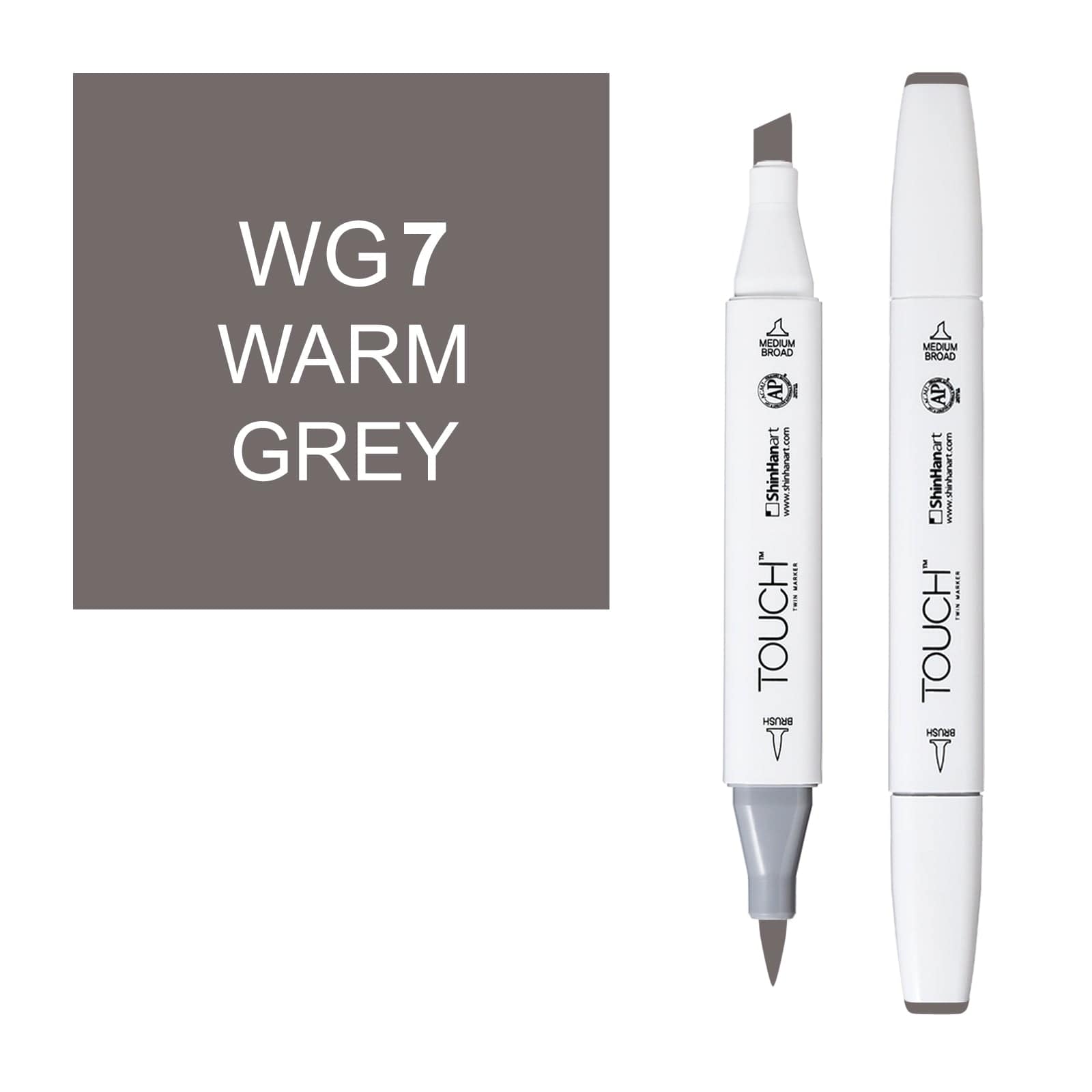 ShinHanart Touch Twin Brush Markers 7 warm grey